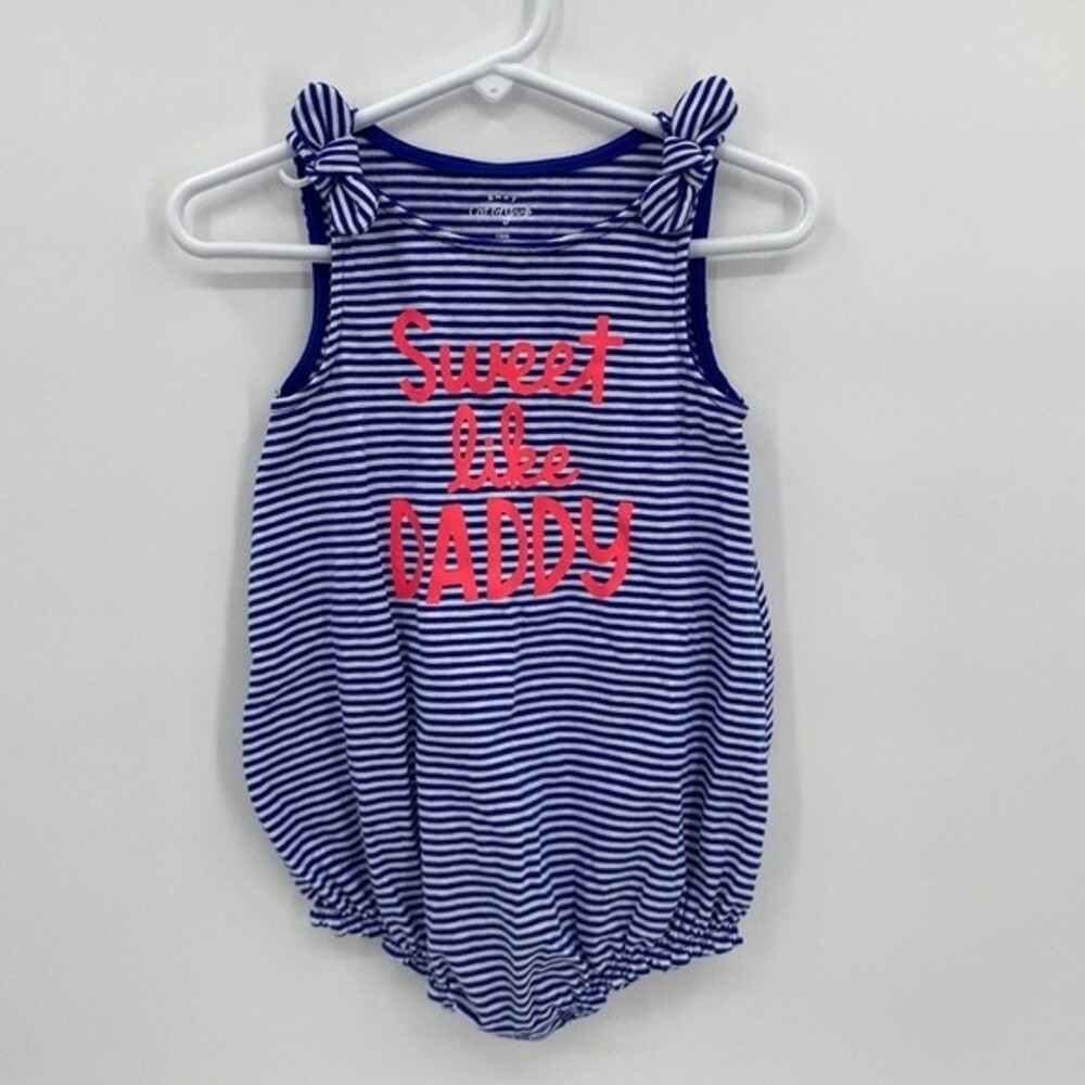 baby Cat & Jack Sweet Like Daddy 18 month Romper One Piece Outfit Shorts